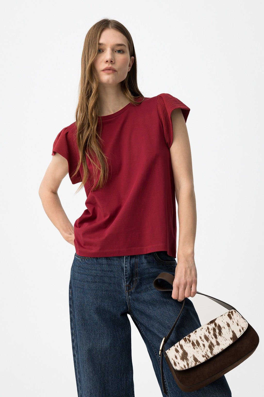 T-Shirt donna Kira Paprika – vista laterale