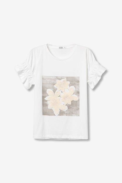 T-shirt donna Lydia cotone burro Tiffosi - vista frontale cotone