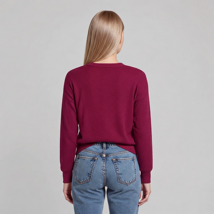 Maglia Donna Misto Lana Girocollo - Manica Lunga 5 Colori