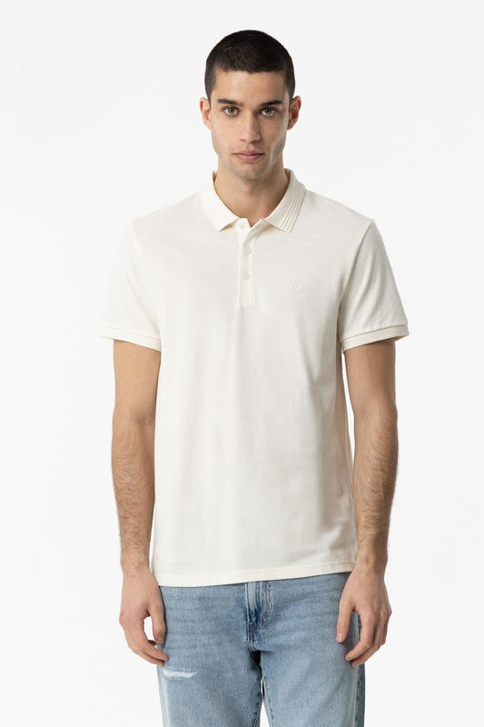 Polo Uomo Manning panna - maglia cotone 100% colletto bottoni