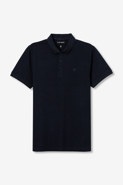 Polo Uomo Manning blu - polo casual con colletto e bottoni cotone