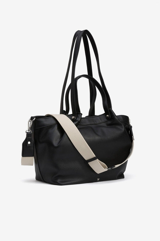 Borsa Marianne donna nera con tracolla removibile — vista frontale | Frarò
