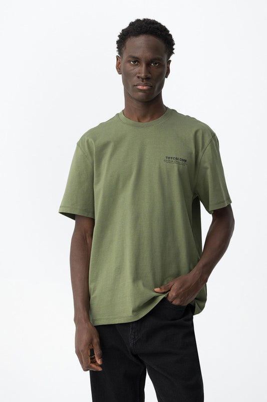 T-shirt Mars uomo cotone doppia stampa over fit girocollo urban style