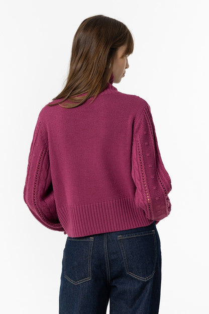 Maglione Midnattsol Tiffosi fucsia - vista posteriore
