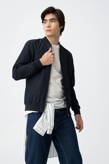 Giubbotto leggero uomo Montana colore Blu Navy – Collo coreano, zip frontale, 100% poliestere – Frarò