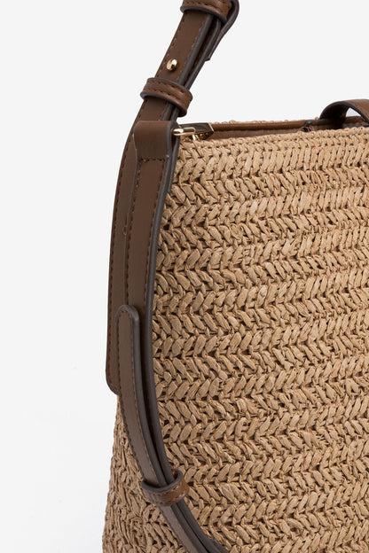 Borsa Nelly – accessorio donna casual chic in carta intrecciata 100% Paper – Frarò
