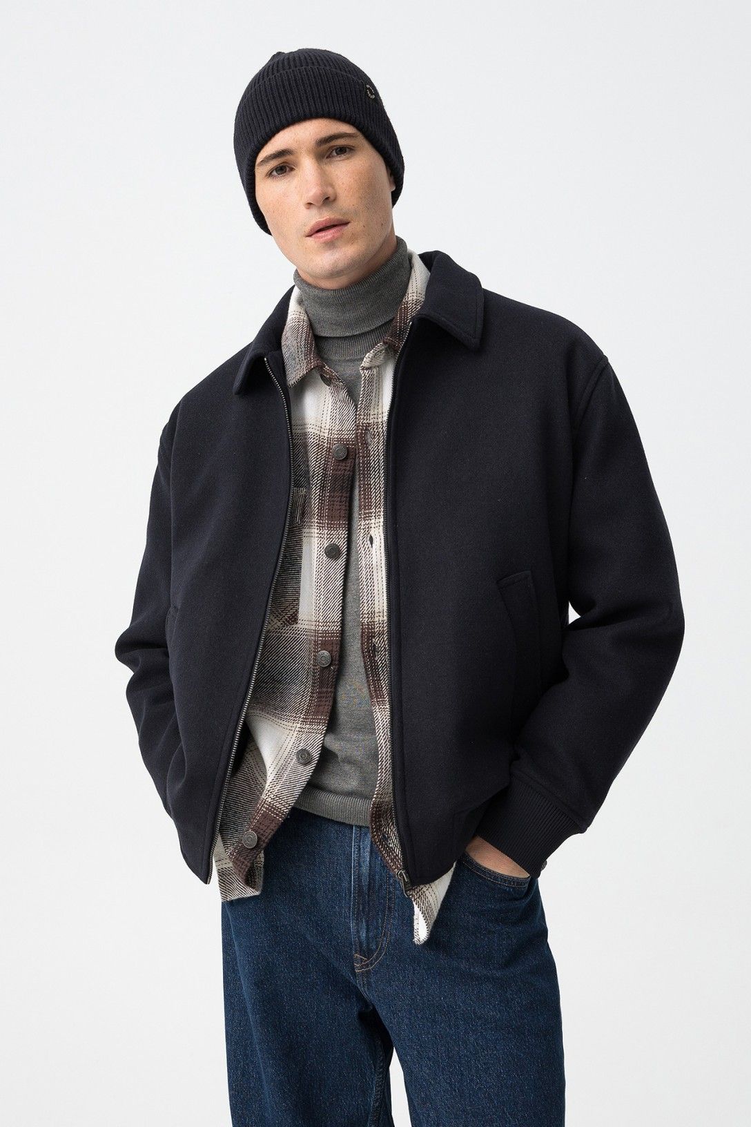 Giacca Percut uomo con zip - vista laterale e vestibilità regolare
