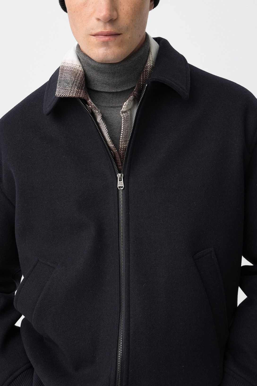 Giubbotto invernale uomo Tiffosi Percut - dettaglio tessuto effetto lana
