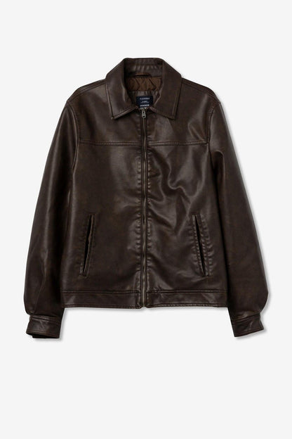 Giacca uomo effetto pelle moro Pompei - immagine prodotto completa
