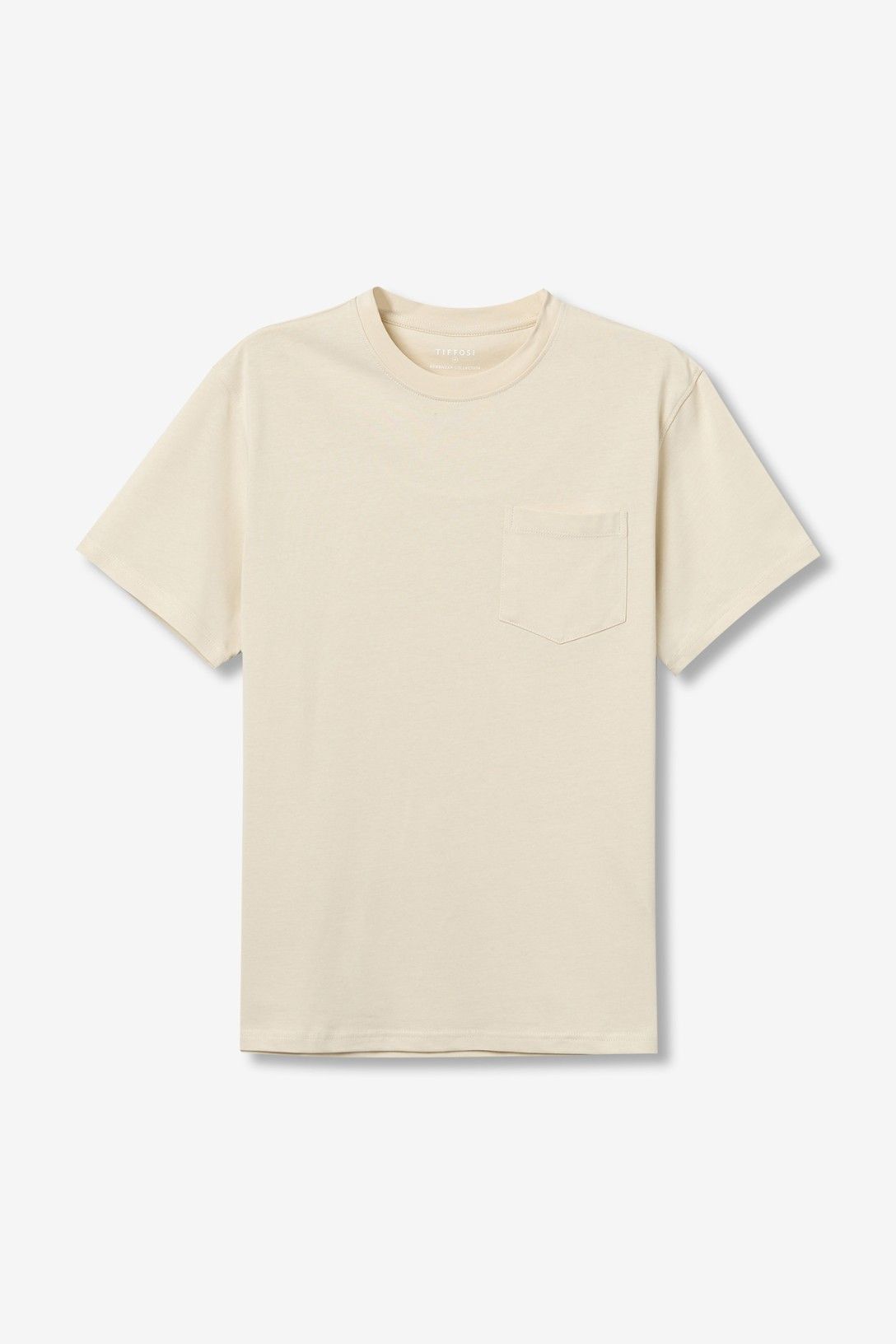 T-shirt uomo cotone Porter Tiffosi 100% cotone - Variante colore burro disponibile