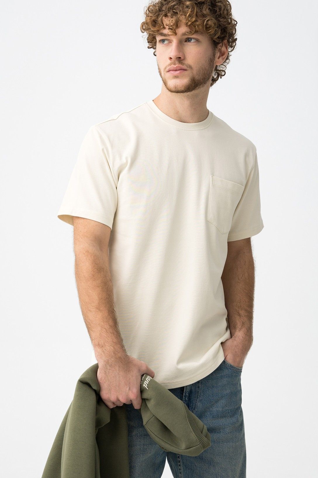 T-shirt Uomo cotone Porter Tiffosi indossata - Vestibilità regolare e comfort cotone 100%