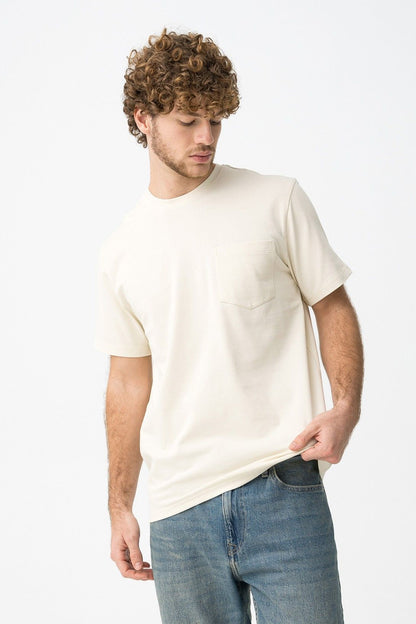 T-shirt uomo cotone Porter Tiffosi cotone 100% con taschino frontale - Vista frontale