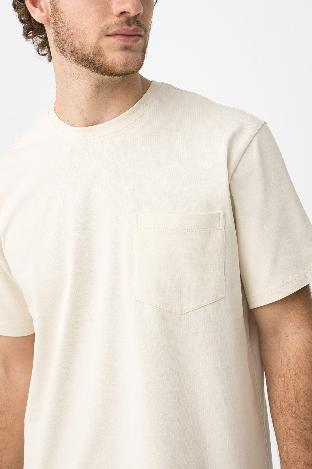 Dettaglio taschino frontale t-shirt uomo cotone Porter Tiffosi - Qualità artigianale