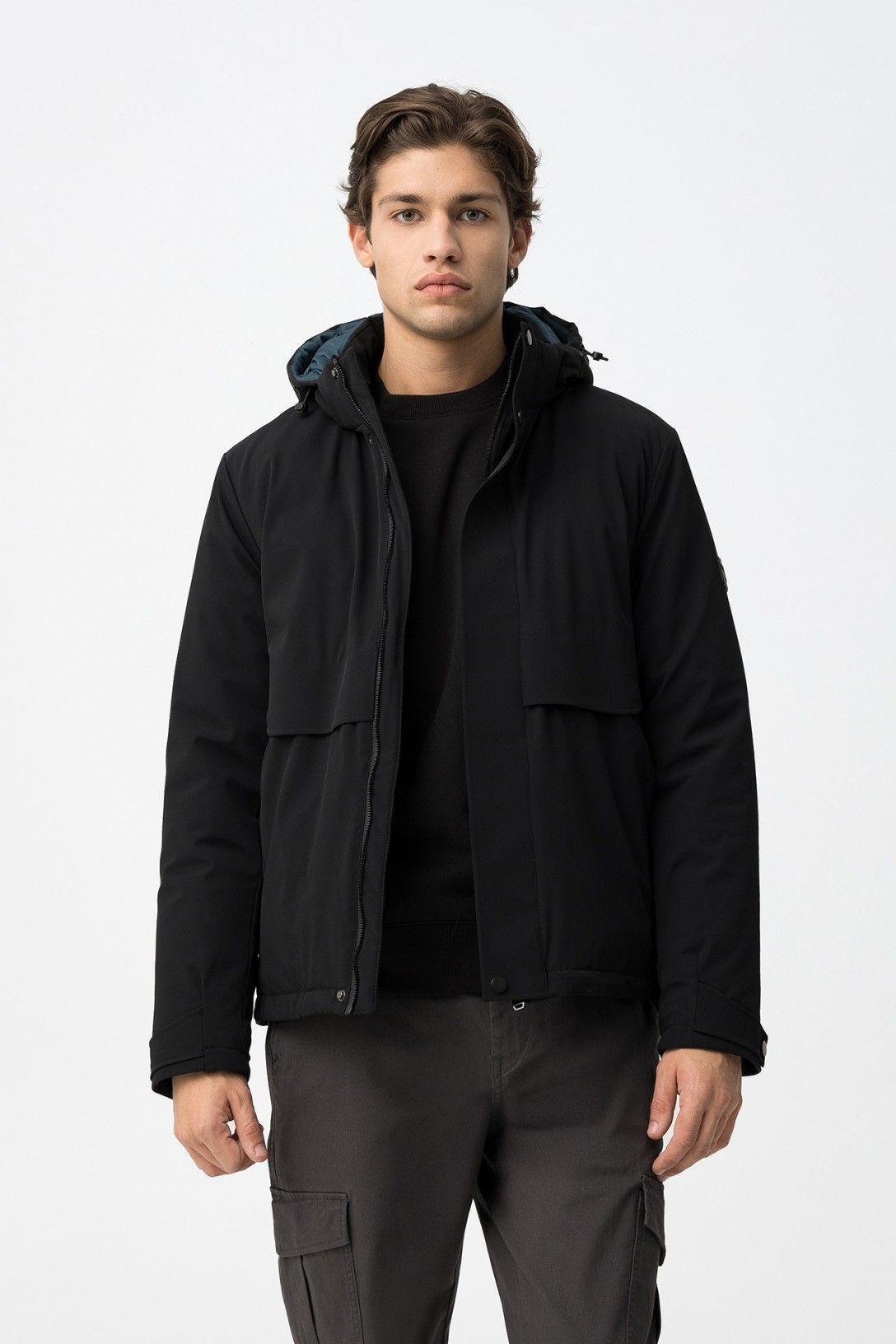 Giubbotto Uomo Portland Trapuntato con Cappuccio - Giacca Invernale Impermeabile Tiffosi