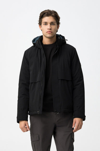 Giubbotto Uomo Portland Trapuntato con Cappuccio - Giacca Invernale Impermeabile Tiffosi