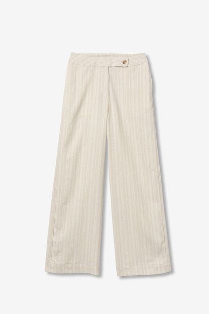 Pantalone Donna Beige Gamba Larga Provence - Eleganza Senza Tempo