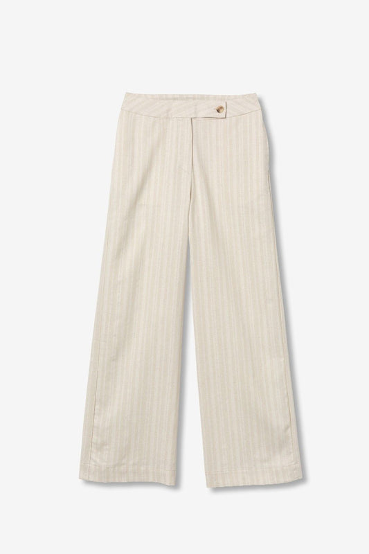 Pantalone Donna Beige Gamba Larga Provence - Eleganza Senza Tempo