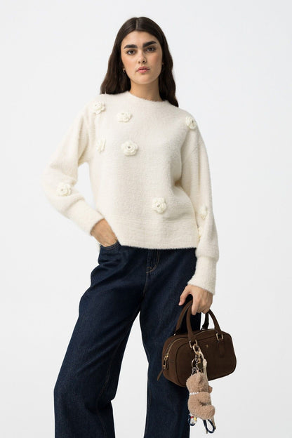 Maglione Puffy Tiffosi - dettaglio polsini a coste e vestibilità regolare