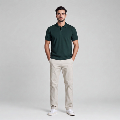 pantalone Chino slim uomo beige - vista completa pantalone estivo