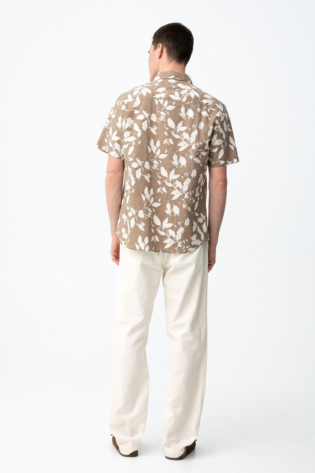 Pantalone uomo relaxed fit panna - vista posteriore tasche