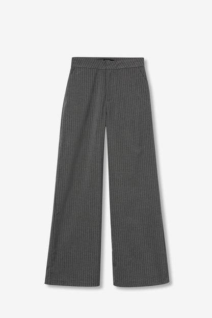 Pantaloni palazzo donna Riley Tiffosi - vista frontale stampa a righe eleganti vita alta
