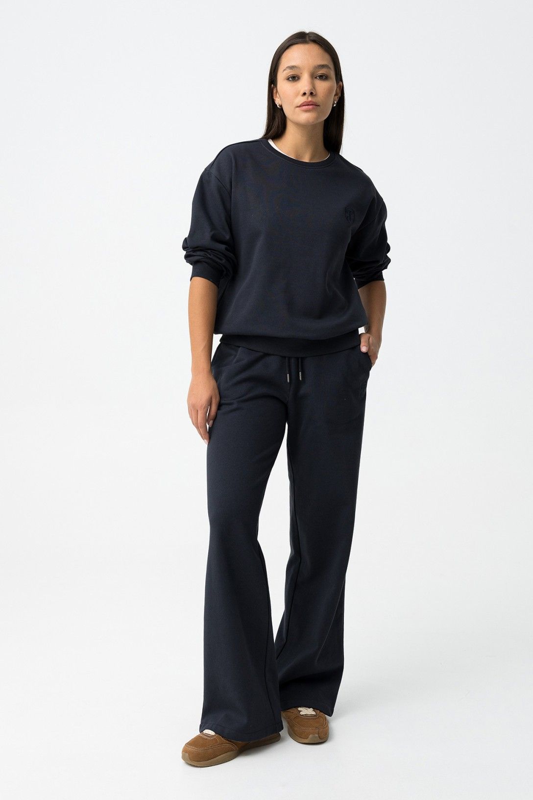 Tuta blu donna Rodri regular fit cotone - completo coordinato styling