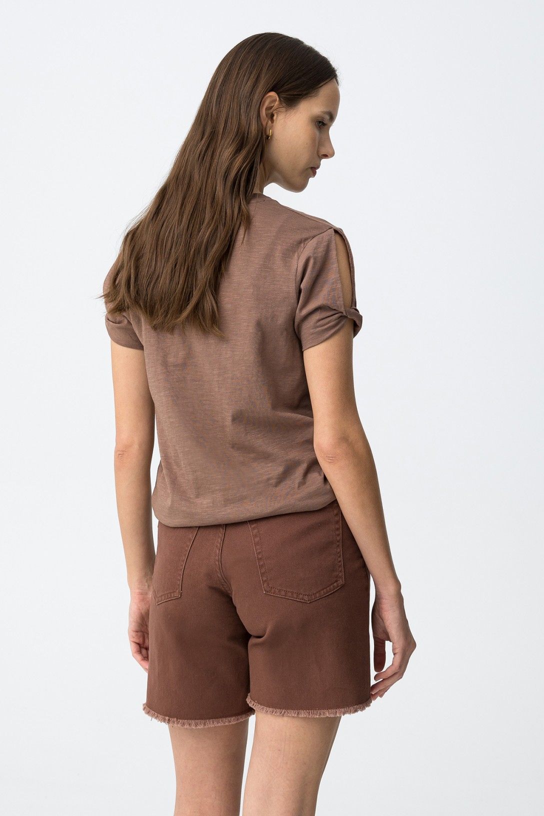 t-shirt seadra donna colore bruciato vista posteriore - linea avvitata