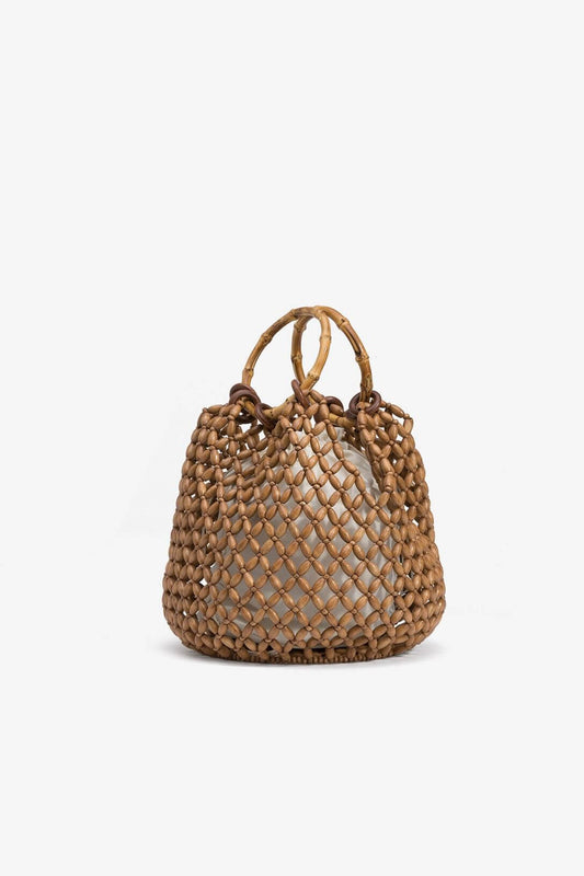 Borsa Sweeney in legno naturale — vista frontale | Frarò
