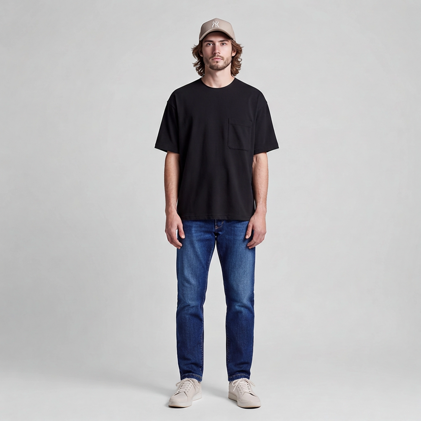 Jeans uomo tasca america Mj indossato total look