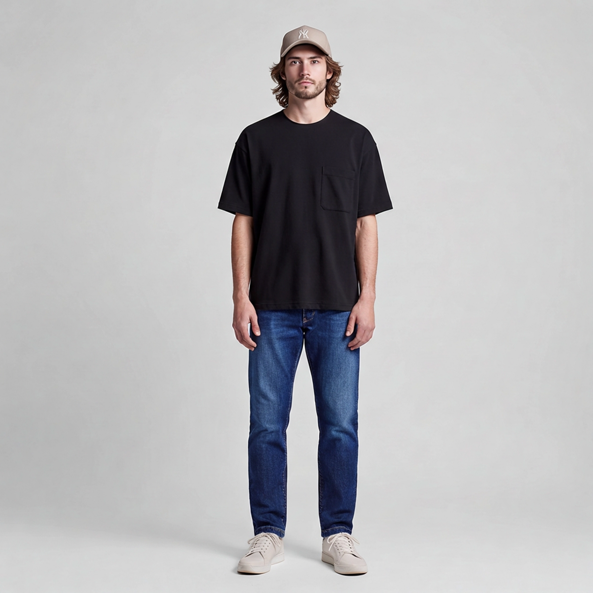 Jeans uomo tasca america Mj indossato total look