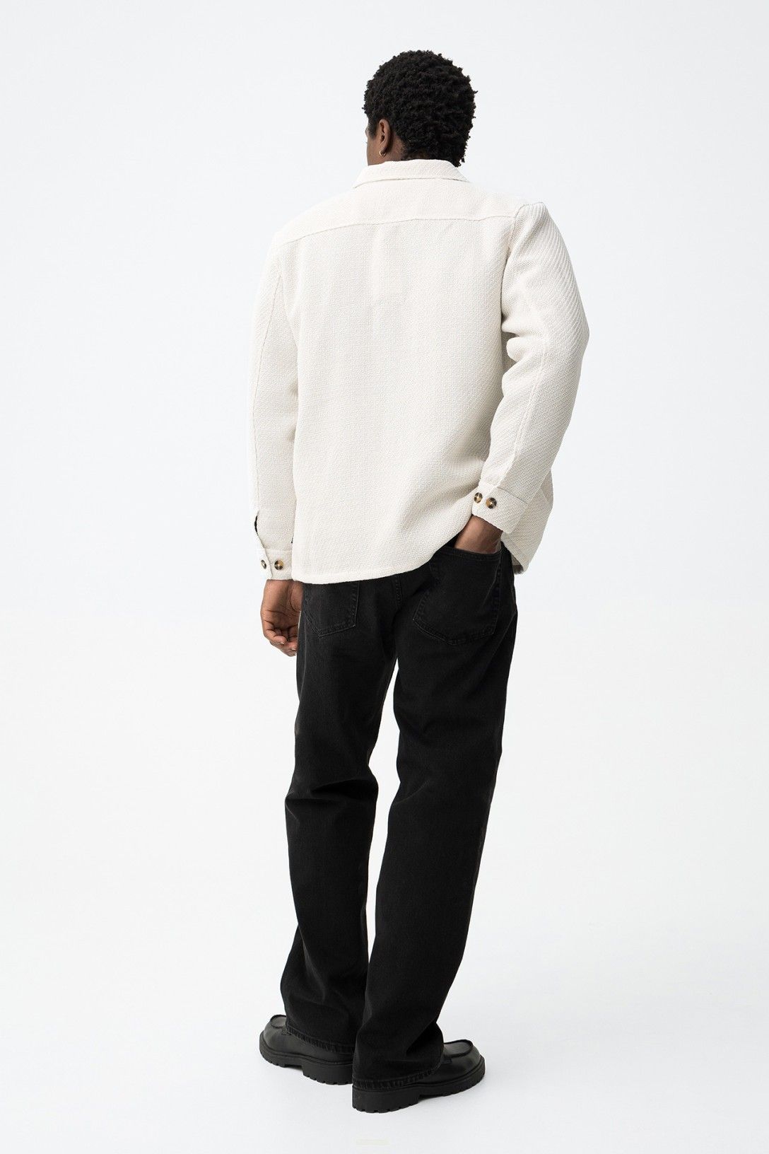 Jeans uomo Thomas 21 wide leg nero - vista posteriore fit rilassato