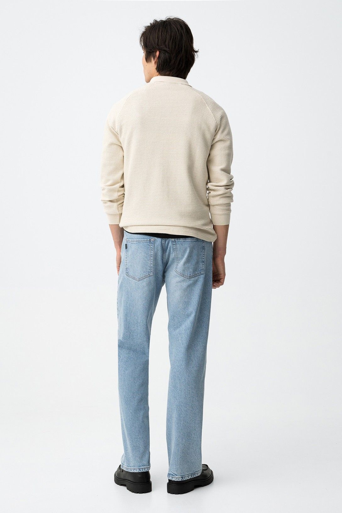 Jeans uomo gamba larga Thomas 25 Tiffosi - vista posteriore denim chiaro