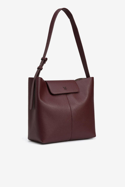 Borsa Travi Bordeaux tracolla donna con pochette removibile - vista frontale