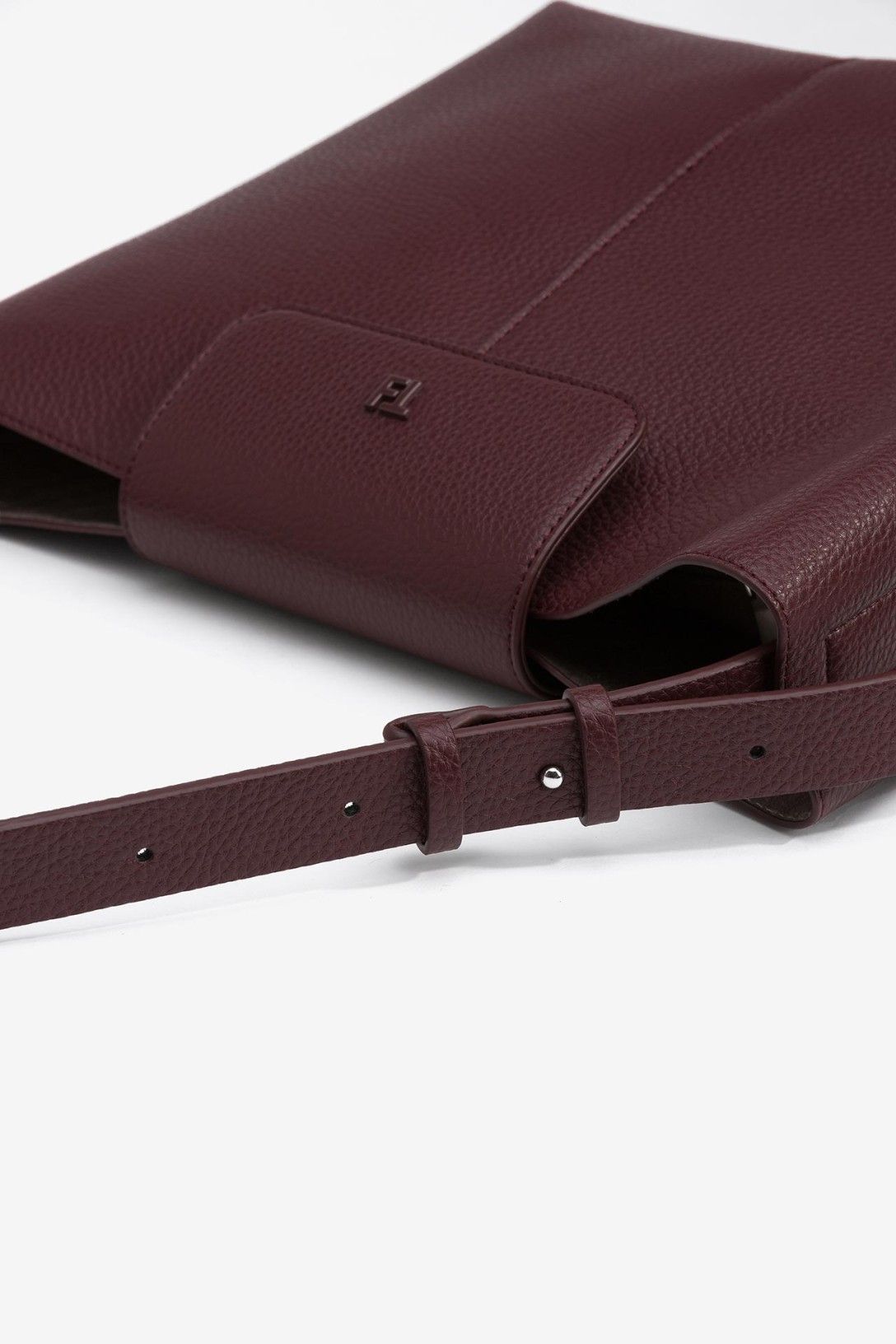 Borsa Travi Bordeaux Tiffosi - vista laterale similpelle