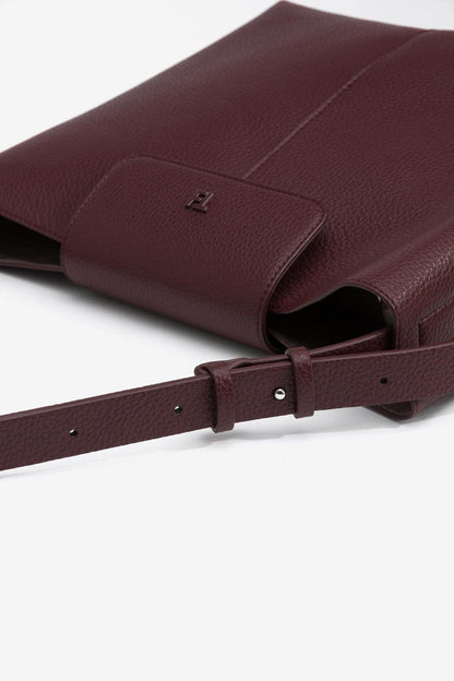 Borsa Travi Bordeaux Tiffosi - vista laterale similpelle