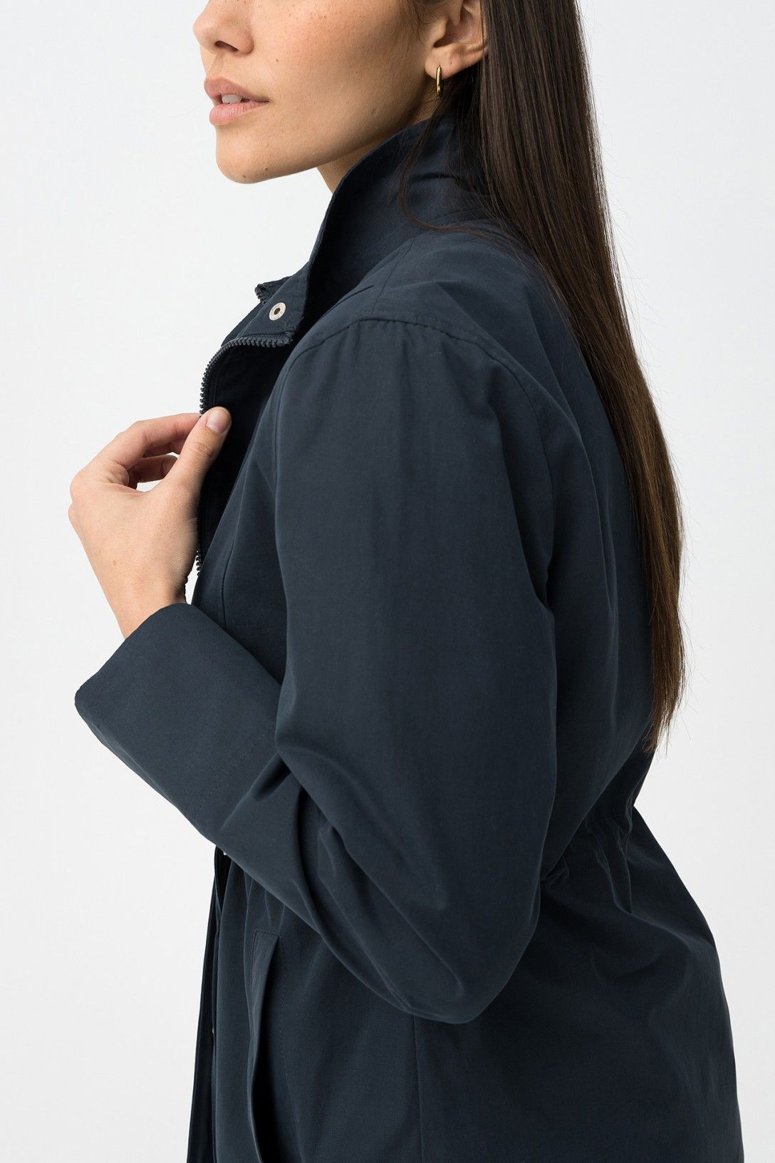 Trench donna leggero vela dettaglio collo coreana - giacca leggera cotone poliestere elegante