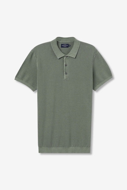 Polo uomo Wonder verde militare 100% cotone - maniche corte casual premium