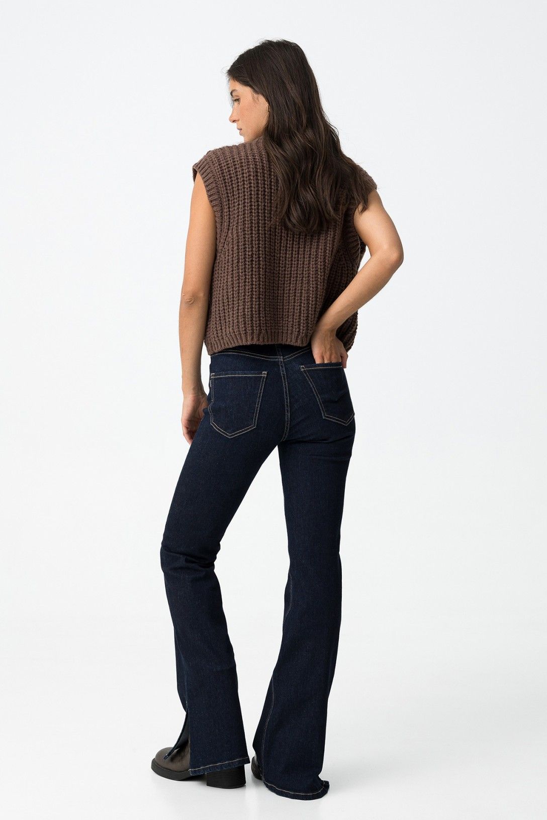 "Jeans donna Tiffosi Zoe_65 lavaggio 0 vista posteriore - dettaglio tasche denim grezzo"