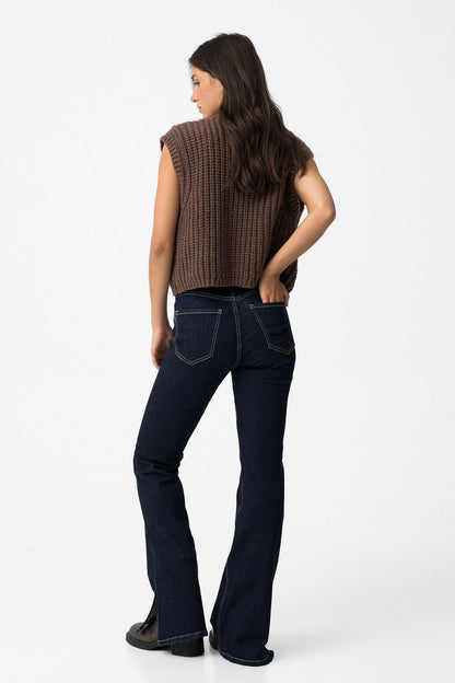 "Jeans donna Tiffosi Zoe_65 lavaggio 0 vista posteriore - dettaglio tasche denim grezzo"